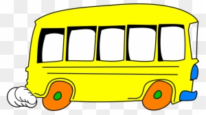 Bus Yellow Cartoon Transportation School V - Bus Clipart