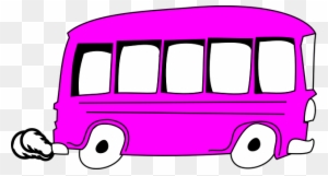 Bus School Bus Pink Transportation Vehicle - Bus Clip Art