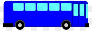 Blue Bus Clip Art At Clker - Blue Bus Clipart Png