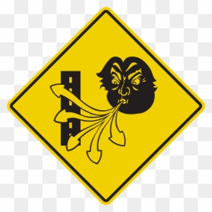 Gust Of Wind Clipart Transparent - Caution High Winds Sign Quebec