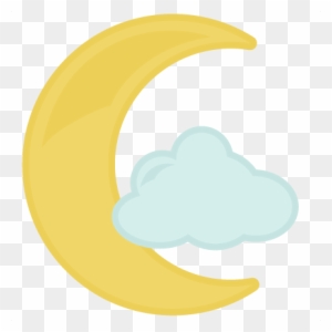 Moon With Cloud Svg File For Cutting Machines Baby - Clip Art