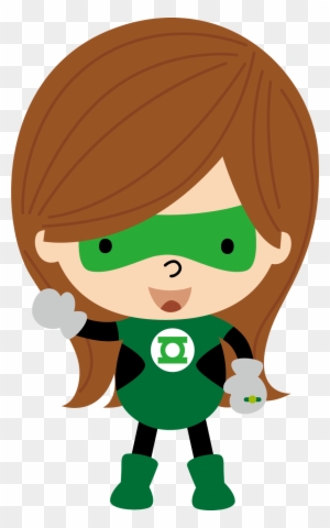 Minus Superhero Cartoon, Superhero Clipart, Superhero - Green Lantern Clipart Girl