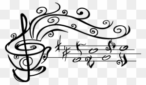 Vinilo Taza De Café Con Notas Musicales Art Music, - Tazas Decoradas Con Notas Musicales