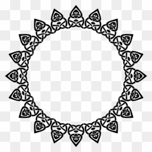 Frame,celtic Knot - Black And White Border Design Circle