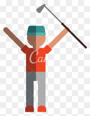 Winning Golfer Icon Image - Golf