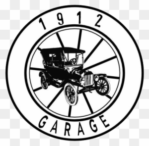 Is Your Ford Ready For 1912 Garage® At Schmit Bros - Retro Old Car Vinyl Wall Art Decal (black)