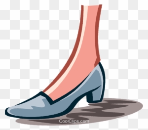 Women's Shoe Royalty Free Vector Clip Art Illustration - Cartoon Clothes And Shoes