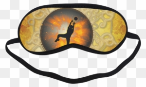 Volleyball Player Sleeping Mask - Googly Eyes Mask