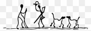 Dog,stick,stick Figure,stick People,walk,walking,free - Stick Figure Family Animation