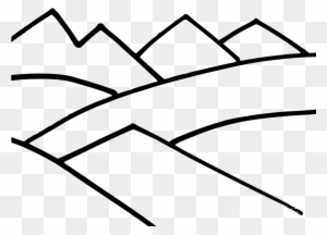 Drawing Line Art Mountain Computer Icons Silhouette - Mountains Line Art Jpg