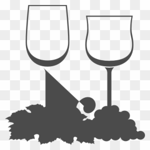 Png Transparent Wine Glasses Clip Art At Clker - Wine Glass And Grapes Stencil