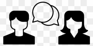 Vector Transparent Stock Icon Page Png Svg - Two People Talking Icon