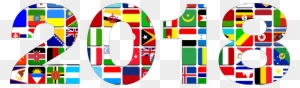 Unity Stroke Abstract Art Calendar - Countries Flags Abstract
