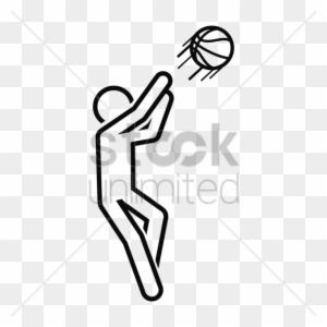 Basketball Player Drawing Png Clipart Nba Clip Art - Cartoon Basketball Player Drawing