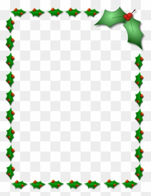 Free Download Christmas Holly Border Clipart Borders - Christmas Page Borders Png