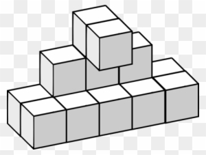 3d Tetris Three-dimensional Space Line Art Cube - Isometric Cube Drawing