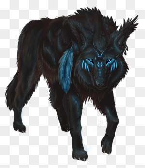 Wolves Transparent Digital Art - Wolf With Tribal Markings