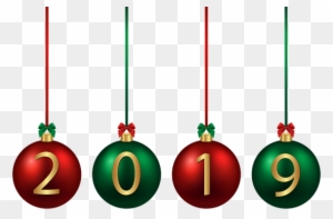 Happy New Year 2019, Nouvel An, Christmas Balls, Silhouette - Christmas Balls Transparent 2019