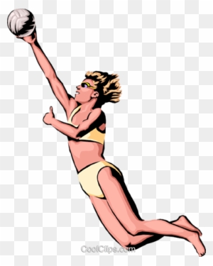 Volleyball Player Spiking Ball Royalty Free Vector - Animated Volleyball Player