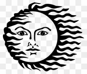 Computer Icons Alpha Sun Records Drawing Wind Face - Sun Face Black