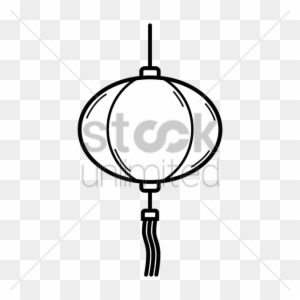 Download Lanterns Chinese Outline Clipart Paper Lantern - Chinese Lantern Outline Black And White