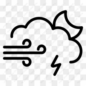 Download Thundercloud Wind With Weather,wind Icon - Rain