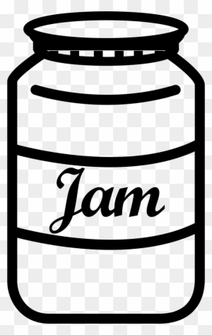 Jam Jar With Label Comments - Outline Picture Of Jam Bottle - Free  Transparent PNG Clipart Images Download