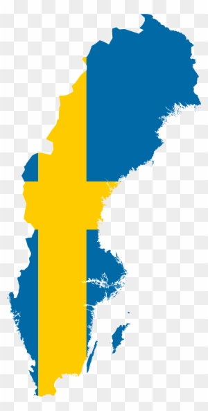 Clip Art Flag Of Sweden - Sweden Map Png