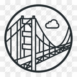 Banner Royalty Free Download Gate Clipart Black And - Golden Gate Bridge Icon Png