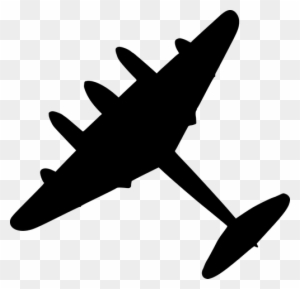 Aircraft Vector Military - War Plane Silhouette Png