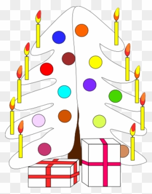 Xmas Christmas Tree 7 Black White Line Art Coloring - Christmas Day