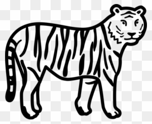 White Tiger Felidae Black Tiger Bengal Tiger Roar - Clip Art Black And White Tiger