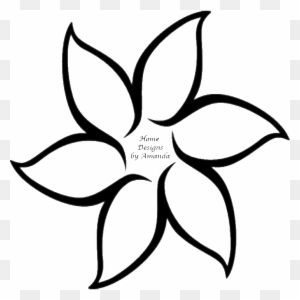 Flower Outline Printable - Paper Flower Template - Free Transparent PNG ...