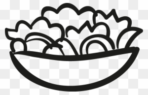 Ensalada Clipart En Blanco Y Negro Icono De Ensalada De Frutas En El