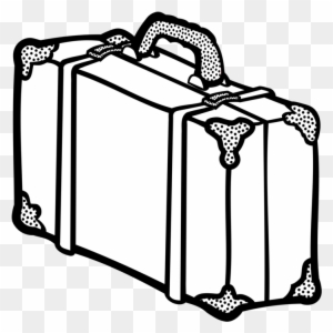 Suitcase Baggage Line Art Drawing Travel - Suitcase Clipart Black And White