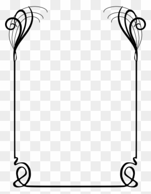 Swashes Vector Art Nouveau Filigree - A4 Border Art Deco