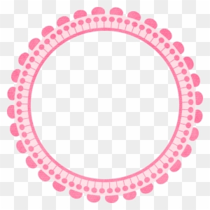 Life Happens Sweetly - Circle Dot Monogram Frame