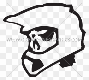 Skeleton Motocross Helmet - Motocross Helmet Drawing