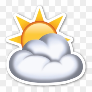 I Chose This Picture Because If It Is Cloudy, The Sun - Sun Cloud Emoji