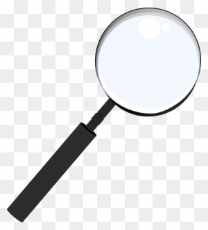 Lens Clipart Magnifier - Black And White Hand Lens