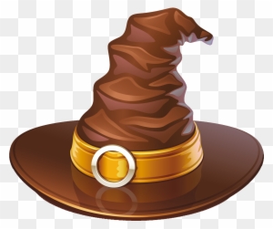 Brown Hat Cliparts - Transparent Witches Hat Clipart