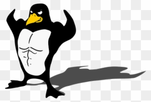 Penguin Bodybuilder Linux Muscle Tux Anima - Muscle Penguin