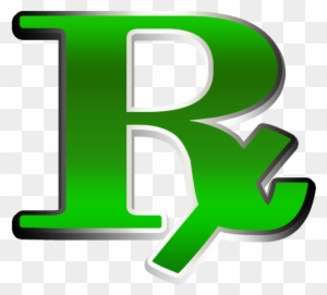 Green Rx Medicine Symbol Clip Art Image - Symbol 3d Rx