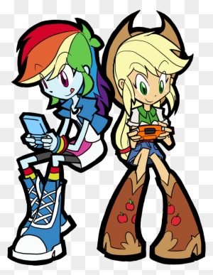 Rainbow Dash And Applejack By Rvceric - My Little Pony Equestria Girls Rainbow Dash