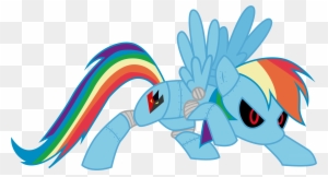 Mecha Rainbow Dash Aka Metal Dash By Frankleonhart - My Little Pony Rainbow Dash