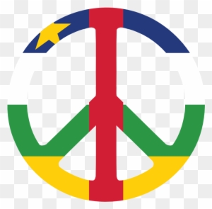 Central African Republic Peace Symbol Flag 3 Scallywag - Central African Republic Symbols