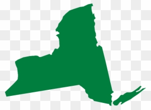 New York Clip Art - New York Map Green