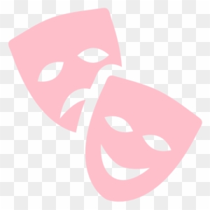 Pin Free Drama Masks Clipart - Theatre Masks Pink