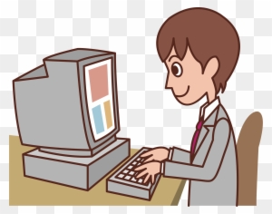Clip Art Details - User With Computer