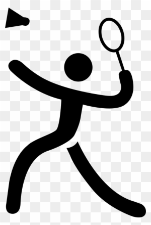 Badminton Cartoon Black And White Clipart Badminton - Sport Play Png Icon